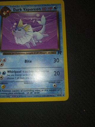 Dark Vaporeon set Rocket Pokémon