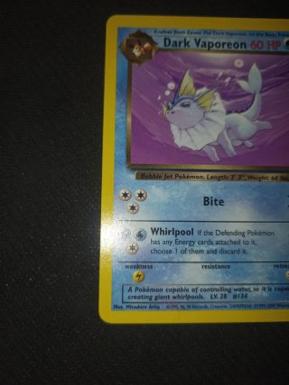 Dark Vaporeon set Rocket Pokémon