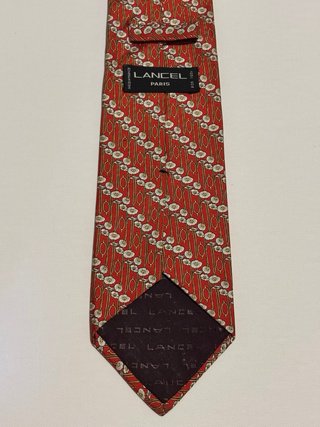 Corbata Lancel Roja Flores