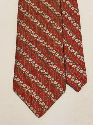 Corbata Lancel Roja Flores