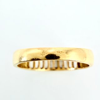 Anillo de oro de 18k circonitas, 2.98 g, T-17.