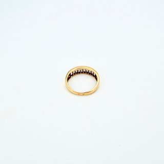 Anillo de oro de 18k circonitas, 2.98 g, T-17.