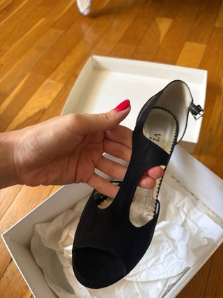 Scarpe con tacco e plateau nere 39