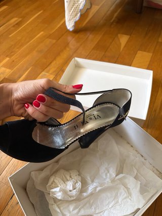 Scarpe con tacco e plateau nere 39