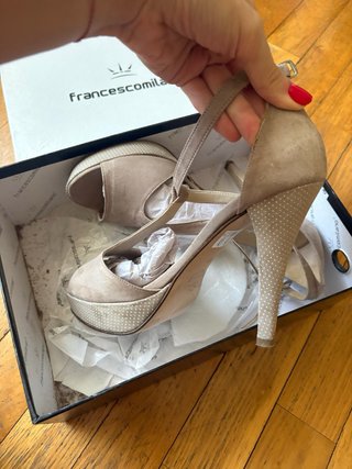 Francescomilano Scarpa Tacco Plateau 39 Beige