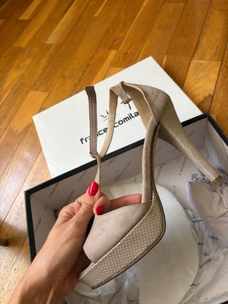 Francescomilano Scarpa Tacco Plateau 39 Beige