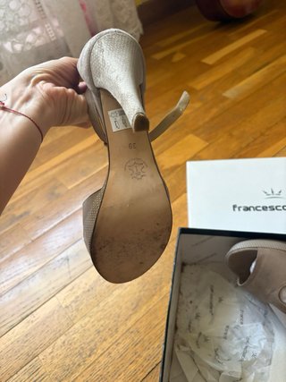 Francescomilano Scarpa Tacco Plateau 39 Beige
