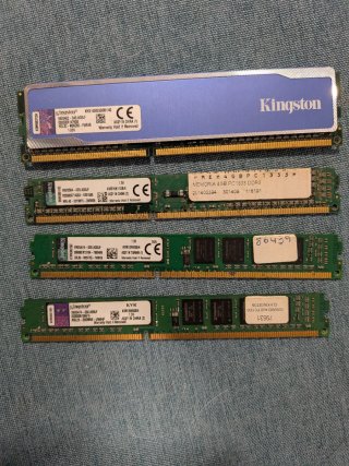 4x Memorias RAM DDR3 Kingston 4GB