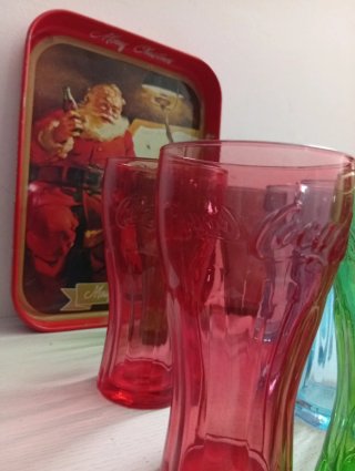 Lotto Coca-Cola bicchieri e vassoio