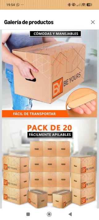 65 Cajas 50x30x30 cm