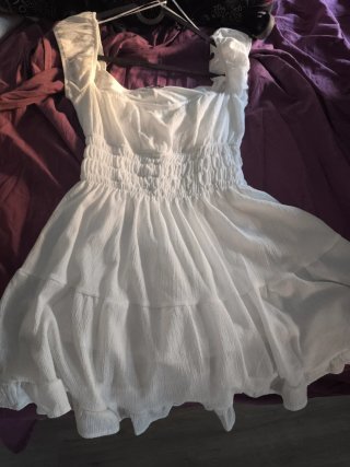 Vestido blanco corto