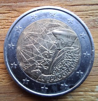 3 Monedas 2€ Erasmus Holanda Francia y España