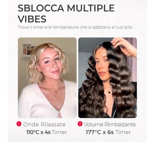 TYMO ROVY Piastra Onde Capelli Rosa Grigio