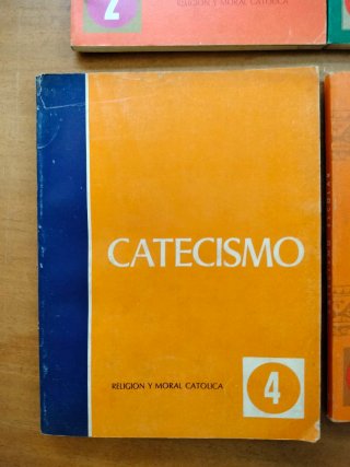 Lote 4 libros catecismo escolar