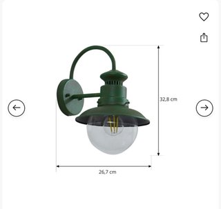 Aplique exterior Lindby verde