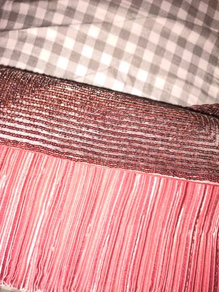 Bolso fiesta seda y pedrería rosa/morado