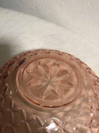 Fruteira Vintage Vidro Rosa