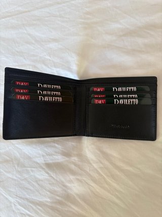 Cartera Daviletto de cuero negra