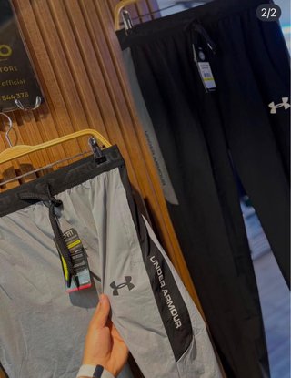 Under Armour Pantalones Deportivos Gris/Negro