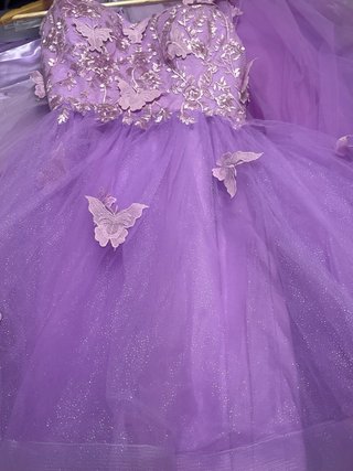 Vestido de Quinceañera Morado/Rosa