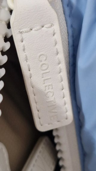 Borsa Vee Collective a righe blu e bianche