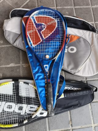 Raqueta de tenis Babolat con funda Artengo