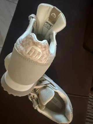 Zapatillas Mustang Talla 36 Mujer Beige/Gris