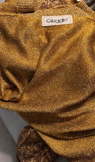 Maglia Vintage Giuggio Lurex Lamé Oro Anni '80