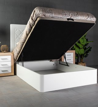Canapé abatible blanco/ beige