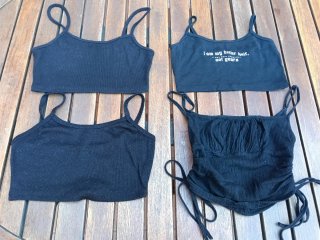 Lote 4 Tops Negro Mujer Precio negociable