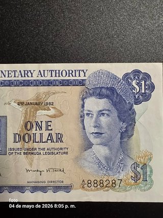 Billete  1 Dollar 1982 Queen Elizabeth II