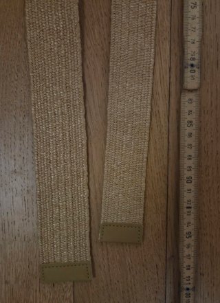 2 cinture elastiche beige con anelli