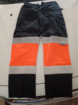 Pantalones de trabajo azul y amarillo
