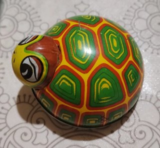 Tortuga de Hojalata Vintage Koyo Japón 1955