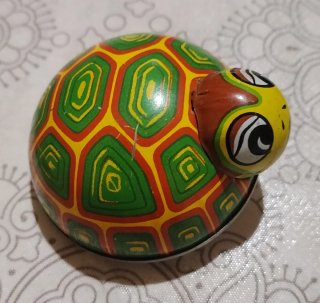 Tortuga de Hojalata Vintage Koyo Japón 1955