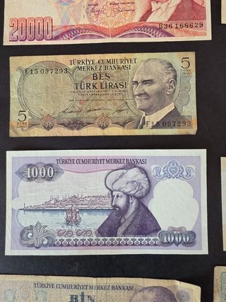 Lote 8 Billetes Turquía Diferentes  .