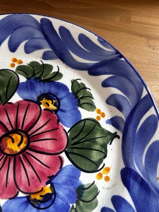Plato decorativo loza española