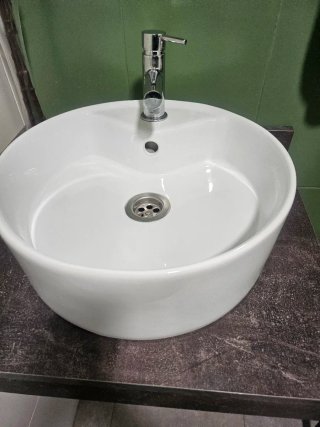 2 Lavamanos de cerámica blanco