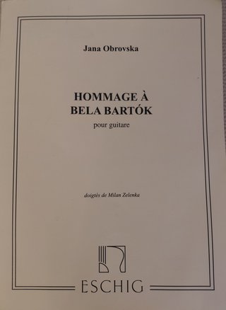 Partitura "Hommage à Bela Bartók"para guitarra.