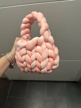 Borsetta rosa fatta a mano