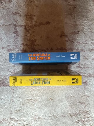 Lote Libros Aventuras de Tom Sawyer y Huck Finn