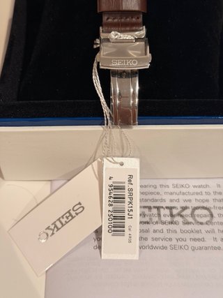 Seiko Presage Azul Correa Marrón