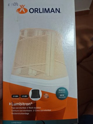 Faja Lumbar Orliman Lumbitron Beige