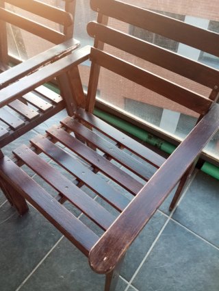 4 Sillas de Madera para Terraza