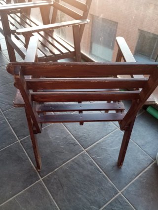 4 Sillas de Madera para Terraza