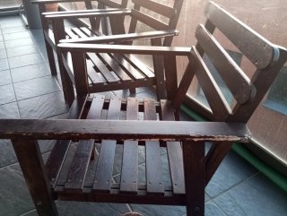 4 Sillas de Madera para Terraza
