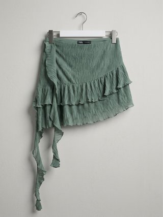 Falda Zara verde Talla M