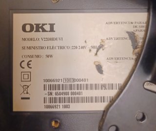 TV OKI 22 V22DHDUVI HD HDMI TDT con soporte pared