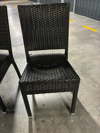 3 Sedie in vimini marroni