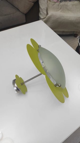 Lámpara Techo Infantil Flor Verde y Morada